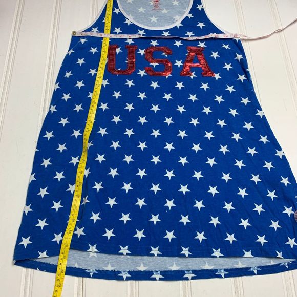 Snooze Button USA Blue Star Sleep Shirt Night Gown - Picture 7 of 8